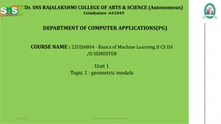Geometric Models in Machine Learning: Understanding Linear & Non-linear Approaches