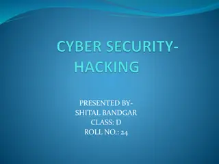 Cybersecurity and Hacking Threats