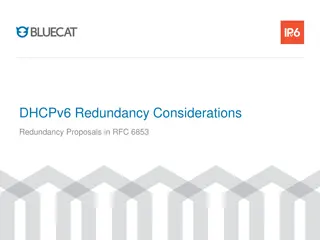 DHCP Failover and Redundancy Considerations for Networks