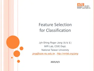 Effective Feature Selection Techniques for Classification Tasks