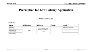 Preemption for Low Latency Applications in IEEE 802.11 Networks