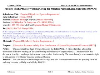 802.16t Wireless Communication System Requirements