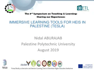 Innovative Virtual Reality Learning Tools for Higher Education Institutions in Palestine