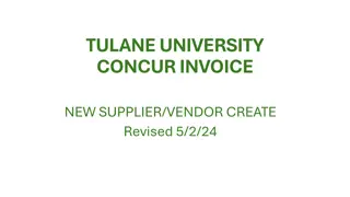 How to Create a New Vendor in Tulane University's Concur Invoice System