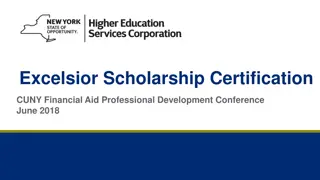 Certification Process for Excelsior Scholarship Recipients