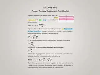 Pressure Drop and Head Loss in Pipe Flow Analysis