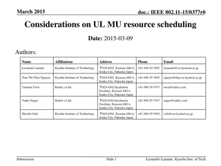 Considerations on UL MU Resource Scheduling in IEEE 802.11-15/0377r0