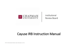 Navigate the Cayuse IRB Submission Process