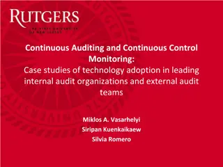 Continuous Auditing and Control Monitoring: Technology Adoption Case Studies