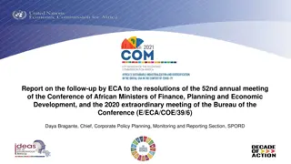 ECA Follow-up on African Ministers' Resolutions - Financial Planning & Development