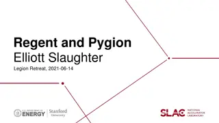 Regent and Pygion: Programming Models Overview