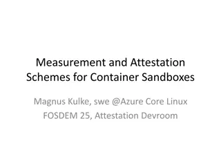 Measurement and Attestation Schemes for Container Sandboxes in Confidential Computing