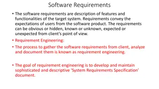 Software Requirements and Requirement Engineering Process