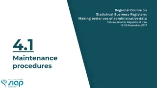 Effective Maintenance Strategies for Statistical Business Registers