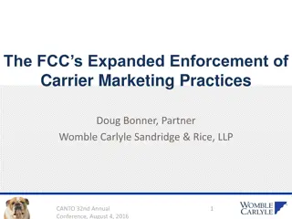 FCC's Enforcement of Carrier Marketing Practices