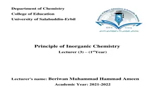 Bohr's Model of an Atom in Inorganic Chemistry