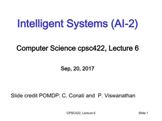 Partially Observable Markov Decision Processes (POMDPs)