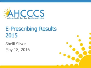 E-Prescribing Results 2015 Analysis