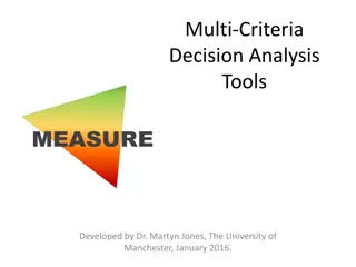 Multi-Criteria Decision Analysis (MCDA)