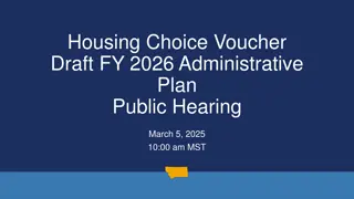 Housing Choice Voucher Draft FY 2026 Administrative Plan