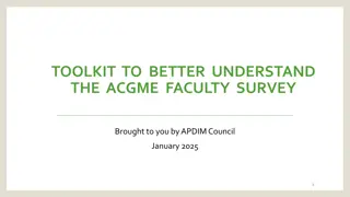 ACGME Faculty Survey Logistics and Guidelines
