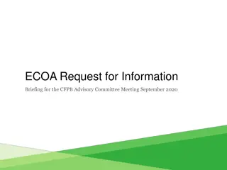 Insights from ECOA Request for Information Briefing and Discussion