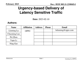 Enhancing Latency-Sensitive Traffic Delivery in IEEE 802.11-23