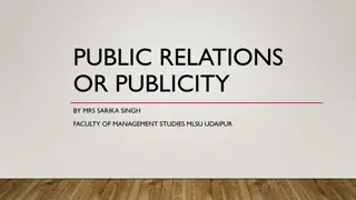 Effective Tools of Public Relations and Publicity