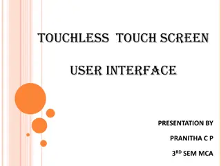 Touchless Touch Screen User Interface Presentation by Pranitha C.P.