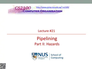 Pipeline Hazards and Solutions in CS2100 Lecture