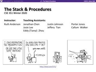 Procedures and the Stack in CSE351 Winter 2020