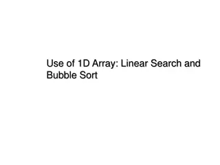 1D Array: Linear Search and Bubble Sort Concepts