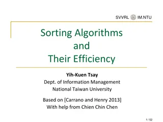 Efficiency of Sorting Algorithms at NTU