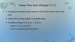 Sorting Algorithms Overview: Linear-Time Sorts, Bucket Sort, and Radix Sort