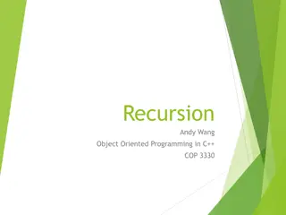 Recursion in Object-Oriented Programming with C++