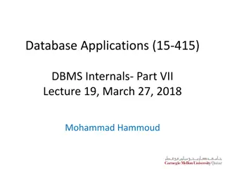 Database Operations and Optimization Techniques