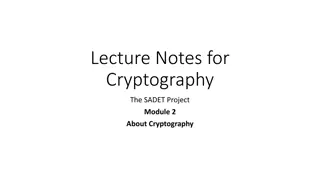SADET Project Module 2: Cryptography Lecture Notes
