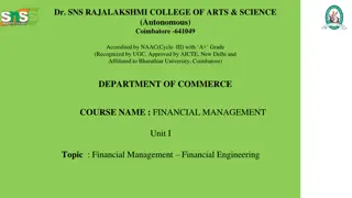 Advanced Financial Management and Engineering at Dr. SNS Rajalakshmi College