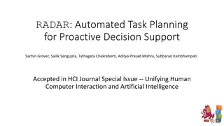 Automated Task Planning for Proactive Decision Support in HCI Journal Special Issue