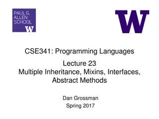 Multiple Inheritance, Mixins, and Interfaces in Programming Languages