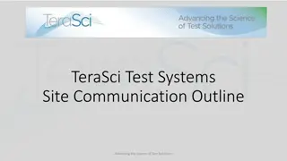 Advancing the Science of Test Solutions with TeraSci Systems Communication Outlines