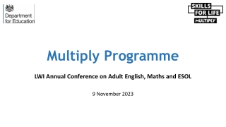 Multiply Programme: Enhancing Adult Numeracy Across the UK