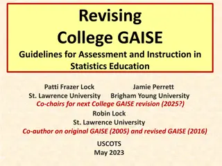 Revising College GAISE Guidelines for Statistics Education
