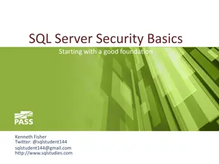 Foundations of SQL Server Security Basics