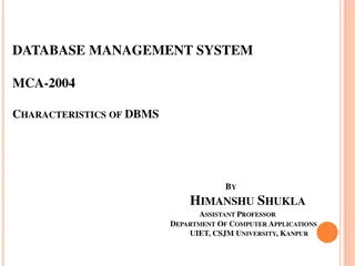 Key Characteristics of Database Management Systems