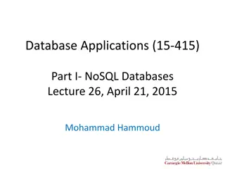 Data Types and Databases in Database Applications