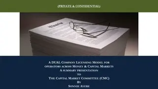 New Dual Company Licensing Model for Money & Capital Markets Operators