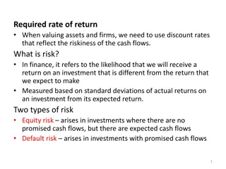 Equity Risk and Expected Return Models
