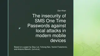 Insecurity of SMS One-Time Passwords in Modern Mobile Devices