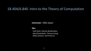 Introduction to Theory of Computation: Course Overview and Mechanics